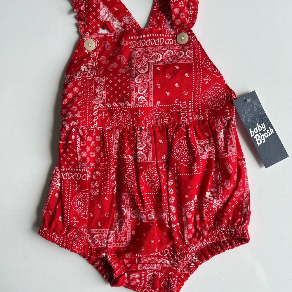 Carter’s Baby B’gosh Red Bandana Print Romper